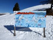Slope map in the Carezza ski area