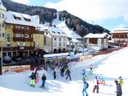 End of the valley run in Wolkenstein