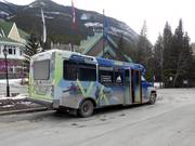 Shuttle buses from Banff to the Mt. Norquay ski area