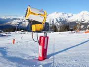 High-performance snow cannon in La Rosière
