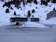 Ski bus stop at the valley station