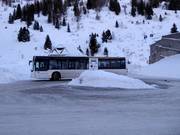 Ski bus stop at the base station