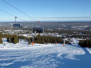 Difficult slope Pernilla below the Söderåsen Express