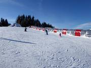 Practice area with moving carpets on the Reiteralm