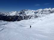 View over the slopes in Valtournenche