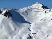 Vast freeride terrain at Hochhörndl in Fieberbrunn