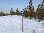 Slope marking in the Idre Himmelfjäll ski resort