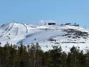 View of the 531 m high summit Levi