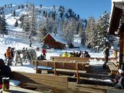 Sun terrace at the Galsterbergalmhütte