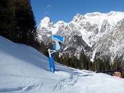 Snow cannon at the beginner's area Holzstube