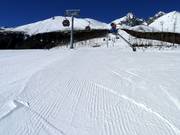 Groomed slope in Tatranská Lomnica