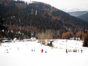 Super wide: lower part of the slopes on the Hunau