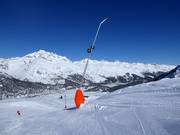 Snow-making lance in the ski resort of Corvatsch