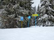 Slope signposting in the ski resort of Jahorina