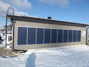 Photovoltaic system at the summit Pyhä