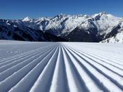 Perfectly groomed slopes at Klausberg