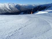 Groomed slope at Venet