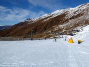 Practice slope with platter lift