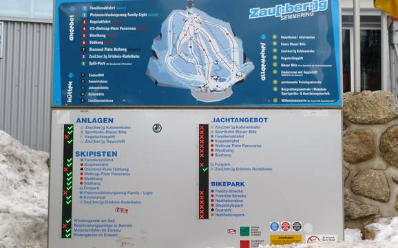 Semmering: orientation within ski resorts – Orientation Zauberberg Semmering