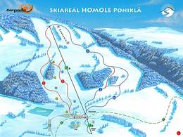 Trail map Homole Poniklá