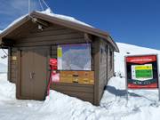 Slope map in the Whakapapa ski area