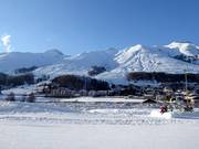 View of the Zuoz ski area from the Nordic Center Sur En