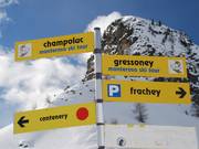 The Monterosa Ski Tour is also clearly signposted.