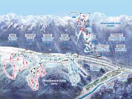 Trail map Gazprom Mountain Resort