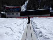 Moving carpet operated by the Swiss Ski School Saas-Fee