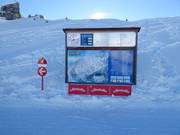 Information board at the Sennjochbahn mountain station