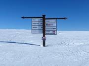 Slope signage in the Hafjell ski resort