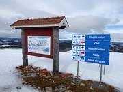 Slope map and signage at the summit