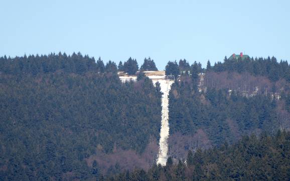 Highest base station in the Orlické Mountains (Orlické hory/​Góry Orlickie) – ski resort Masarykova chata – Šerlich
