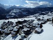 View of Disentis/Mustér on the valley run