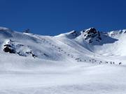 Wide slopes on treeless hillsides dominate in Sölden