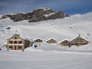 The two huts Grande Halte and La Batia on the descent from Pianalunga to Alagna