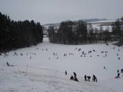 View from the slope to the toboggan run