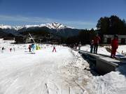Beginner area in the Pal sector at La Caubella (arrival of the gondola lift from La Massana)