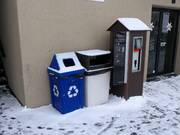 Waste bins in the ski area