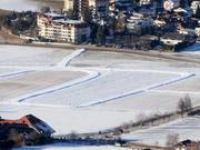 Snow-covered cross-country ski trails in Reischach