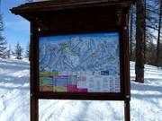 Orientation board in the ski resort
