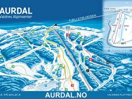 Trail map Valdres Alpinsenter