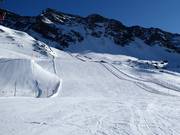 Speed measurement course "Speedcheck" on the right edge of the slope
