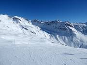 View over the La Rosière ski area