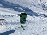 Trash bins in the Jakobshorn ski area