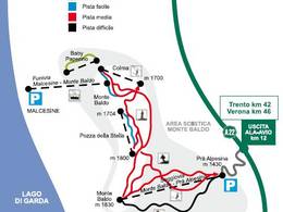 Trail map Monte Baldo – Malcesine/Prà Alpesina
