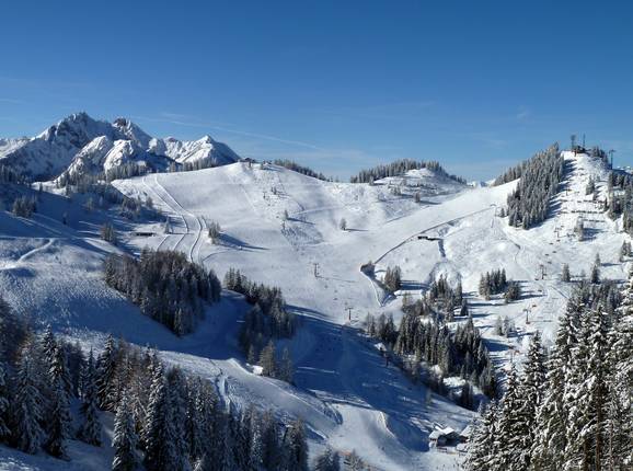 View of the Hirschkogel in Snow Space Salzburg