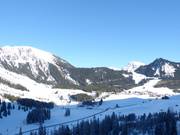 View from the Rastkopf to the Thaneller and the Almkopf with the Hochalm