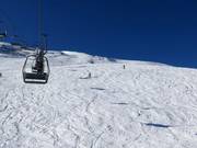 Off-piste terrain at the Pleisen chairlift