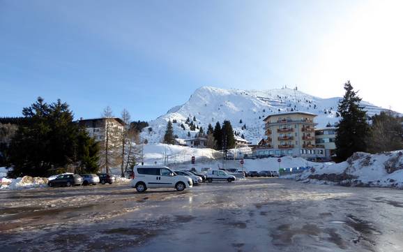 Garda Mountains: access to ski resorts and parking at ski resorts – Access, Parking Monte Bondone